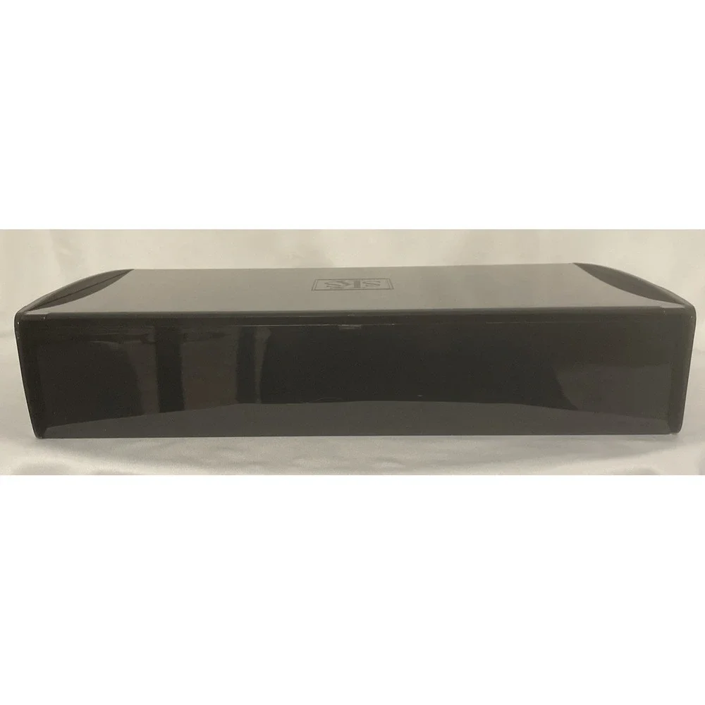 Vintage SKS Silver Safe Keeper  Jewelry Organizer Box Black Lacquer